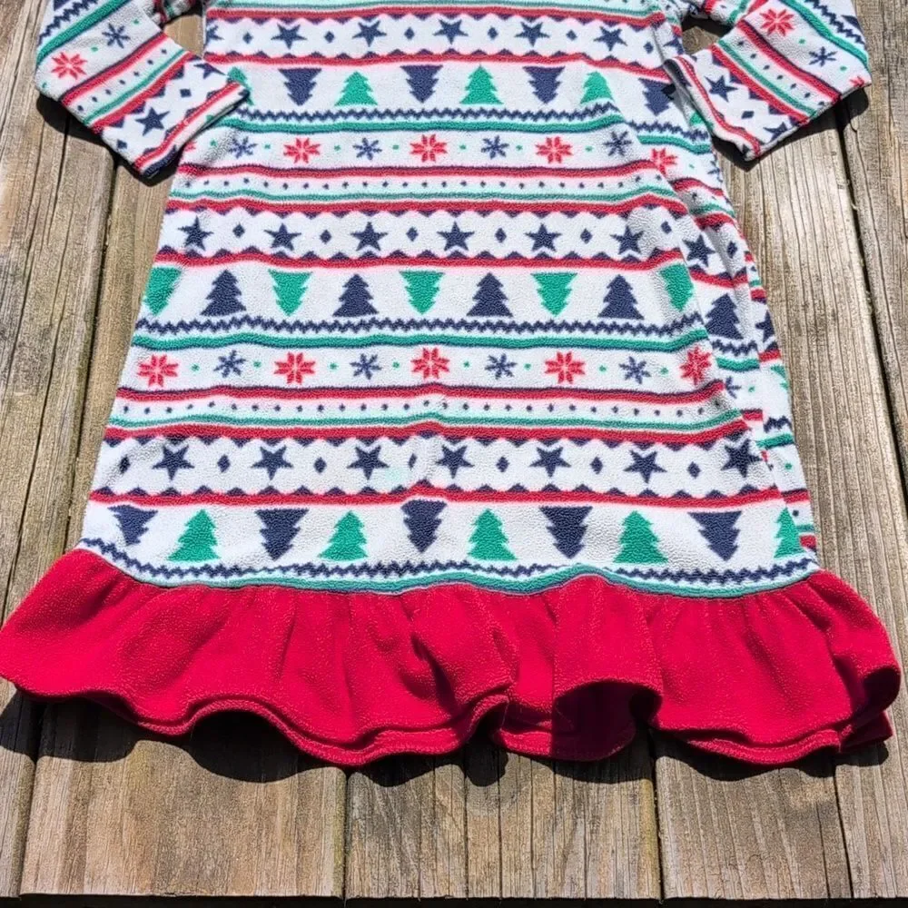Jammies For Your Families Girls 3T Fleece Christmas Holiday Night Gown